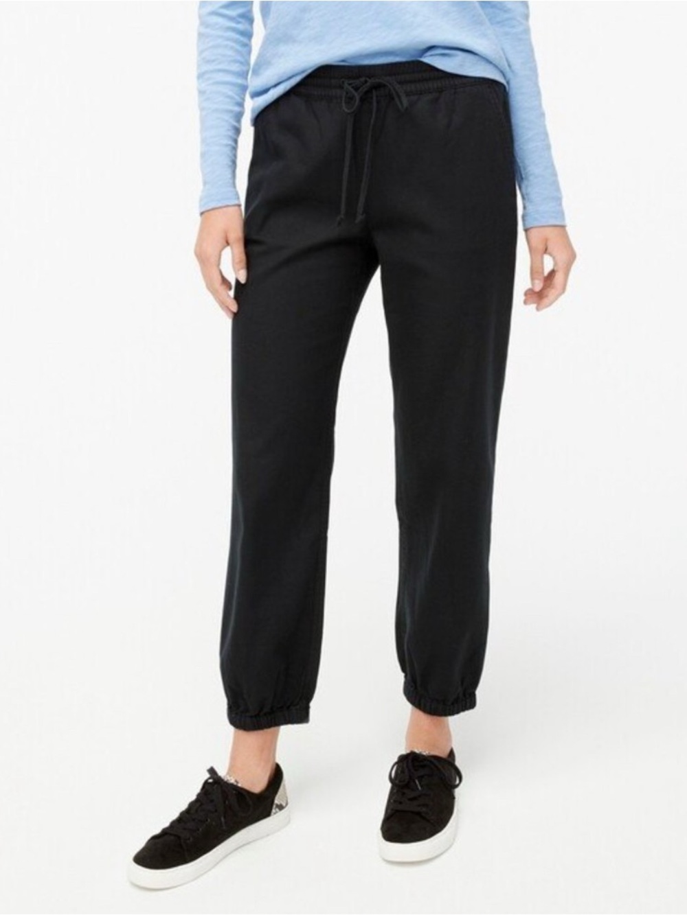 J. Crew Lightweight Jogger Pant in Cotton Twill Size 10 in Black